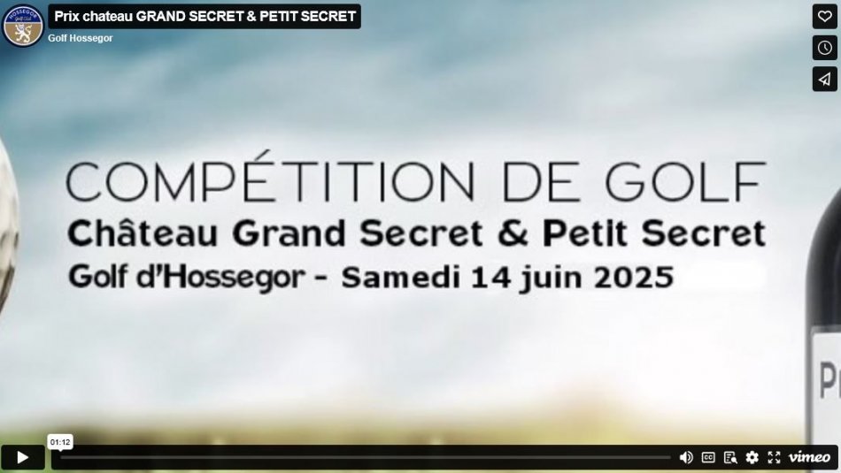Prix château GRAND SECRET & PETIT SECRET